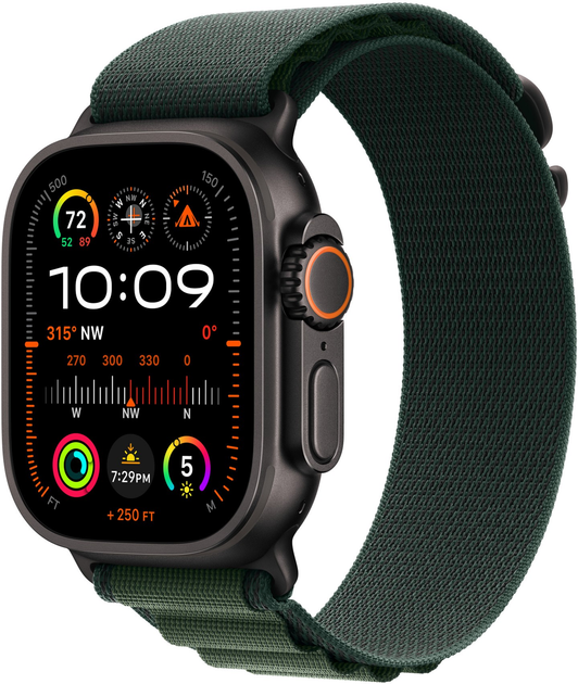 Pasek Apple AlpineLoop do Apple Watch 49mm Medium Dark Green (MXMV3) - obraz 1