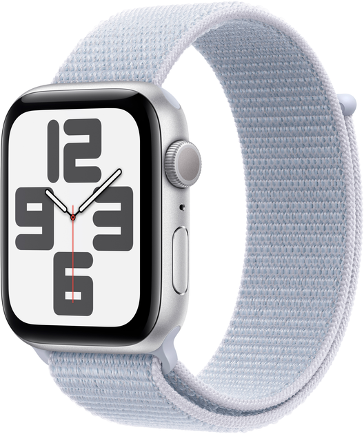 Смарт-годинник Apple Watch SE (2024) GPS + Cellular 40mm Silver Aluminium Case with Blue Cloud Sport Loop (MXGE3) - зображення 1