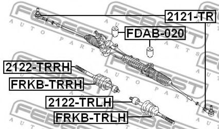 Рулевая тяга Febest (2122TRLH) - изображение 2