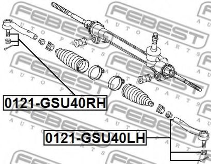 Рулевой наконечник Febest (0121GSU40LH) - изображение 2