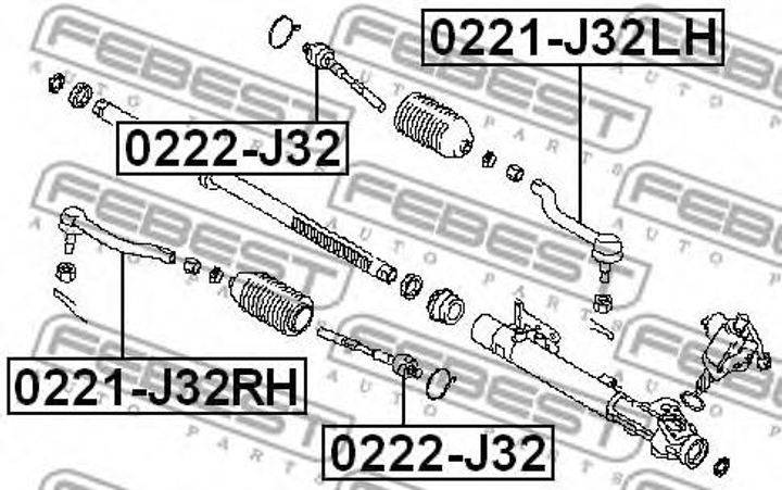 Рульова тяга Febest (0222J32) - зображення 2