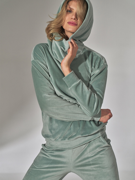 Bluza damska z kapturem elegancka Figl M745 S Miętowa (5902194386715) - obraz 7