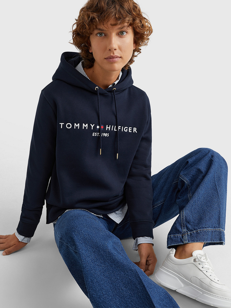 Bluza damska z kapturem elegancka Tommy Hilfiger WW0WW31998-DW5 S Granatowa (8720114744707) - obraz 5