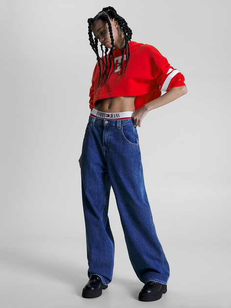 Худі оверсайз жіноче Tommy Jeans DW0DW16122-XNL S Бордове (8720644476642) - зображення 3