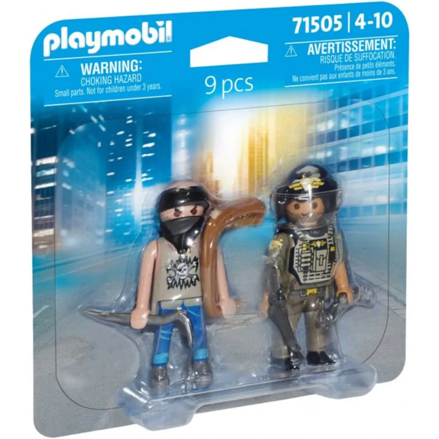 Zestaw figurek Playmobil Duo Pack Jednostka specjalna i bandyta 71505 (4008789715050) - obraz 1