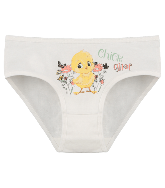 Детские слипы для девочки с принтом Chick Girl - Donella - 4111Y24 - 110-116 см - Молочный - Фото 1 Детские слипы для девочки с принтом Chick Girl - Donella - 4111Y24 - 110-116 см - Молочный - изображение 1