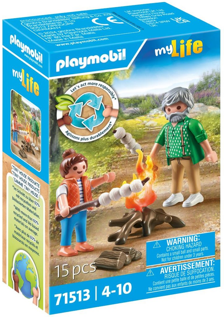 Набір фігурок Playmobil My Life Багаття з зефірками 71513 (4008789715135) - зображення 1