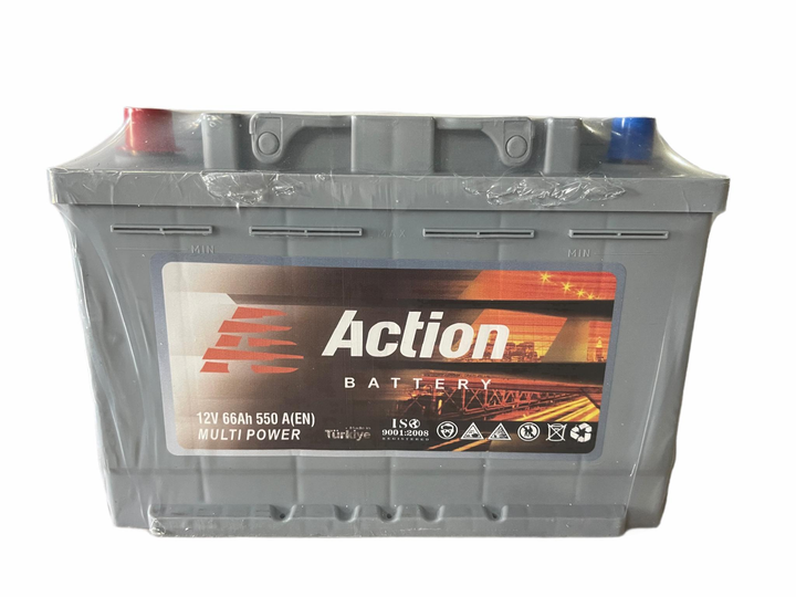 Аккумулятор автомобильный Action Battery 66Ач (R+) 12V/550AEN - изображение 1