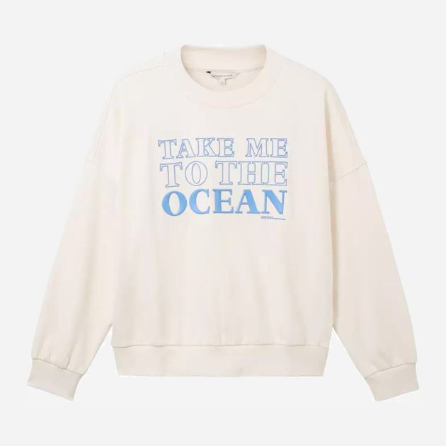 Bluza damska bez kaptura oversize Tom Tailor 1040582 S Biała (4067261911694) - obraz 5