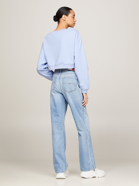 Bluza damska bez kaptura oversize Tommy Jeans DW0DW17956-C3S S Niebieski (8720646723355) - obraz 4