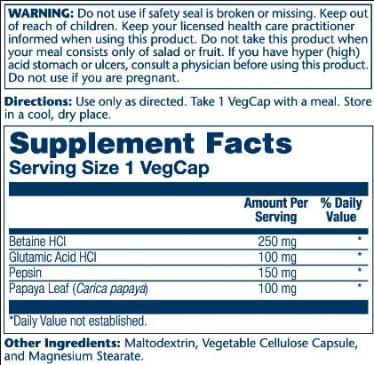 Betaine HCl 250mg - 180 vcaps - изображение 2
