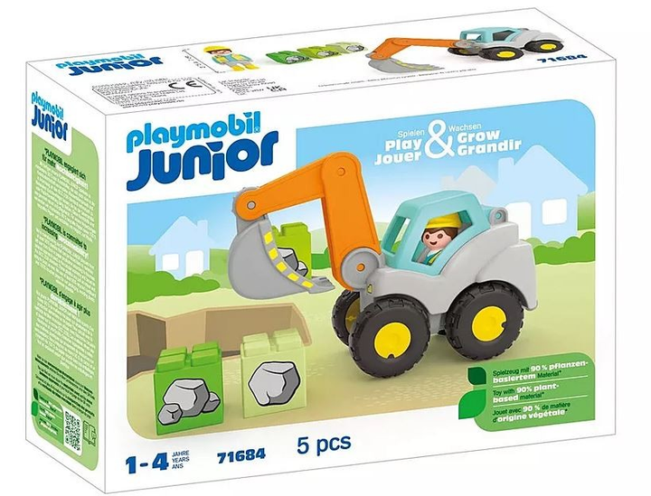 Набір з фігуркою Playmobil Junior Екскаватор 71684 (4008789716842) - зображення 1