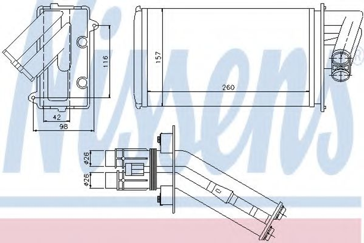 пічка RN ESPACE IV(02-)2.0 dCi(+)[OE 77 01 038 542] Nissens (73368) - зображення 1