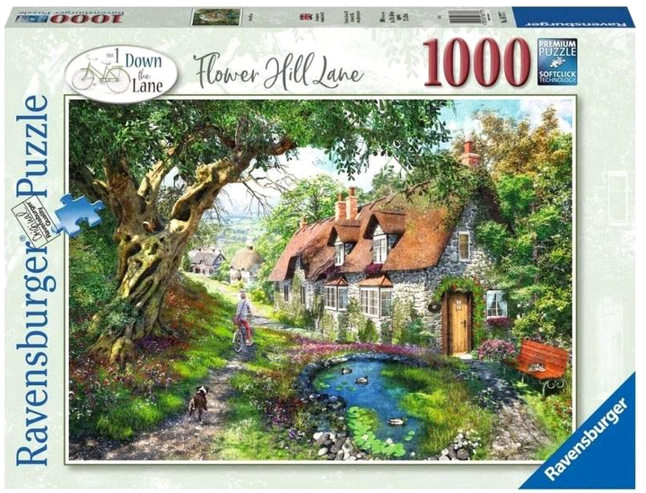 Puzzle Ravensburger Droga wśród wzgórza kwiatów 70 x 50 cm 1000 elementów (4005555001317) - obraz 1