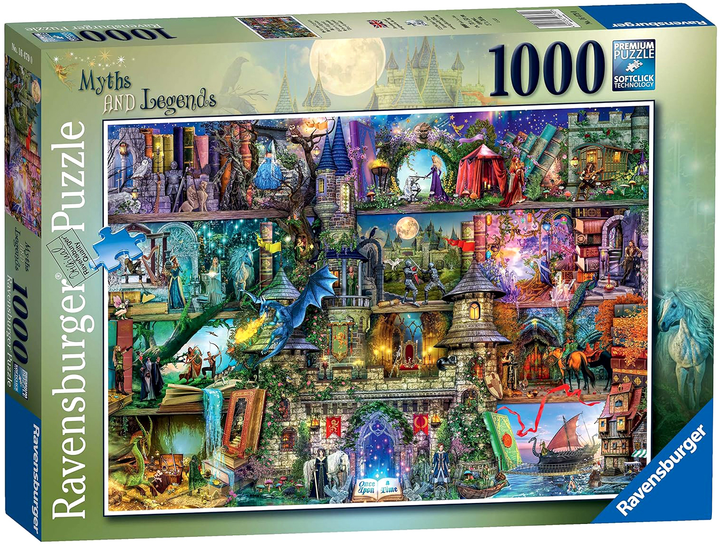 Puzzle Ravensburger Mity i legendy 70 x 50 cm 1000 elementów (4005556164790) - obraz 1