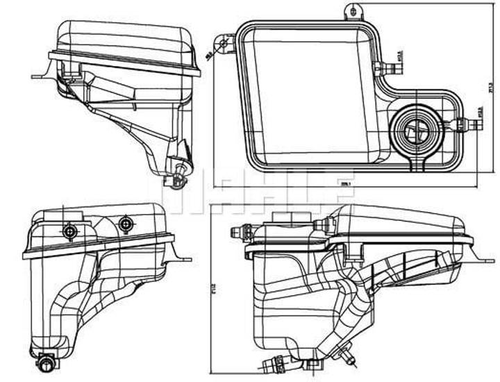 Бачок расширительного радиатора BMW 7 (E65-67) 01-08 MAHLE (CRT203000S) - изображение 1