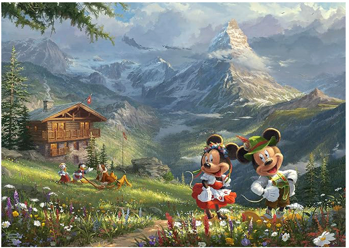 Puzzle Schmidt Disney Mickey & Minnie w Alpach 69.3 x 49.3 cm 1000 elementów (4001504599386) - obraz 2