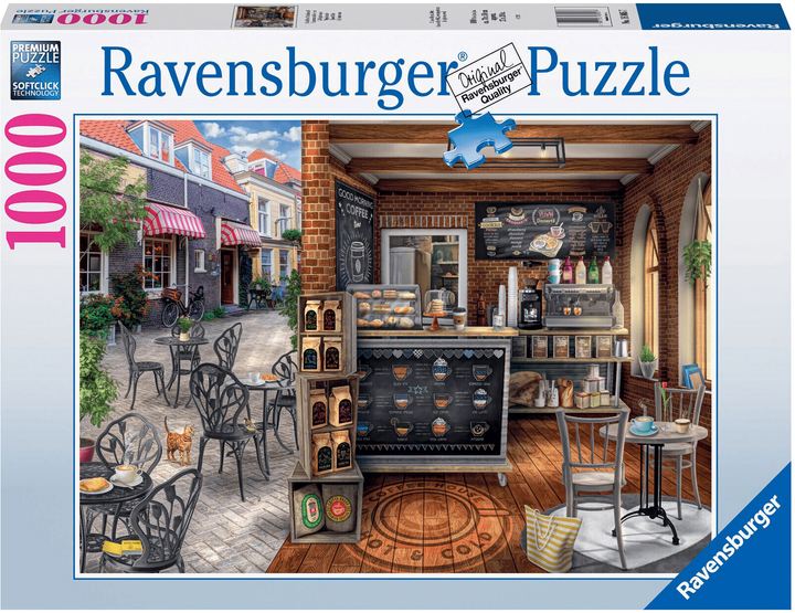 Puzzle Ravensburger Urocza Kawiarnia 70 x 50 cm 1000 elementów (4005556168057) - obraz 1