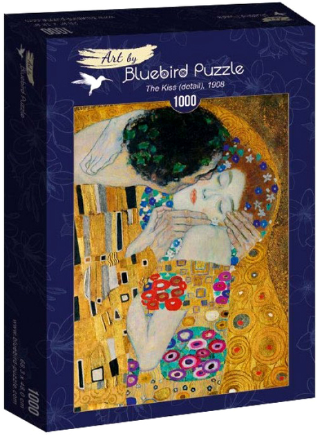 Puzzle Bluebird Pocałunek fragment Gustav Klimt 68 x 48 cm 1000 elementów (3663384600791) - obraz 1