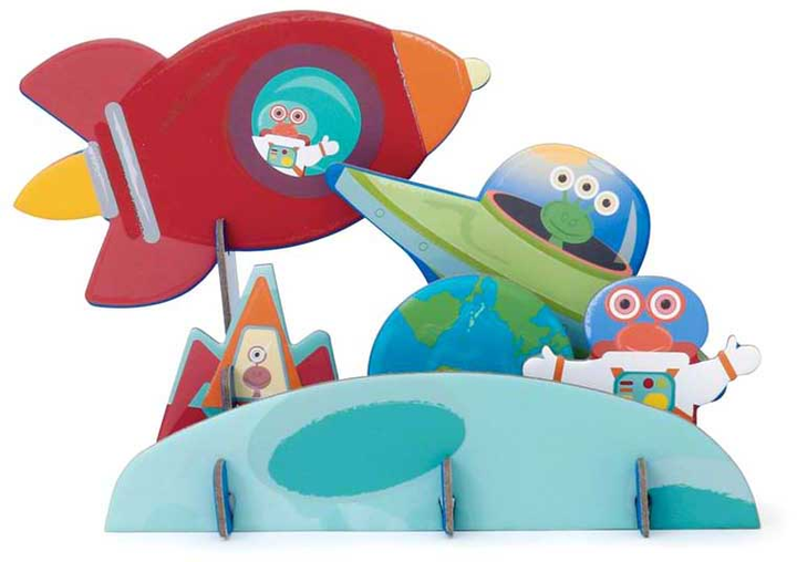 3D Puzzle Scratch Kosmos 2 w 1 34 x 25 cm 32 elementy (5414561812036) - obraz 3