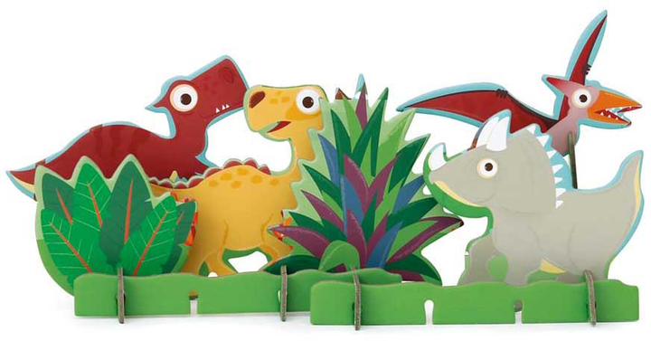 3D Puzzle Scratch Dinozaury 2 w 1 34 x 25 cm 36 elementów (5414561812029) - obraz 3