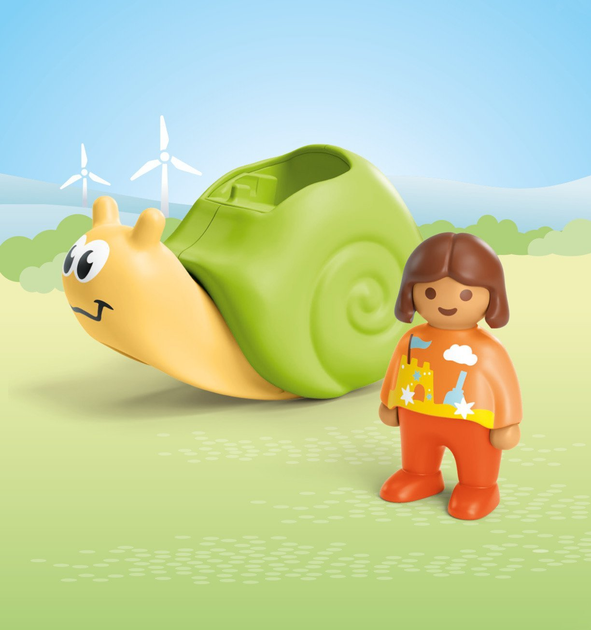 Zestaw z figurkami Playmobil Junior Huśtawka z funkcją grzechotki 71699 (4008789716996) - obraz 4
