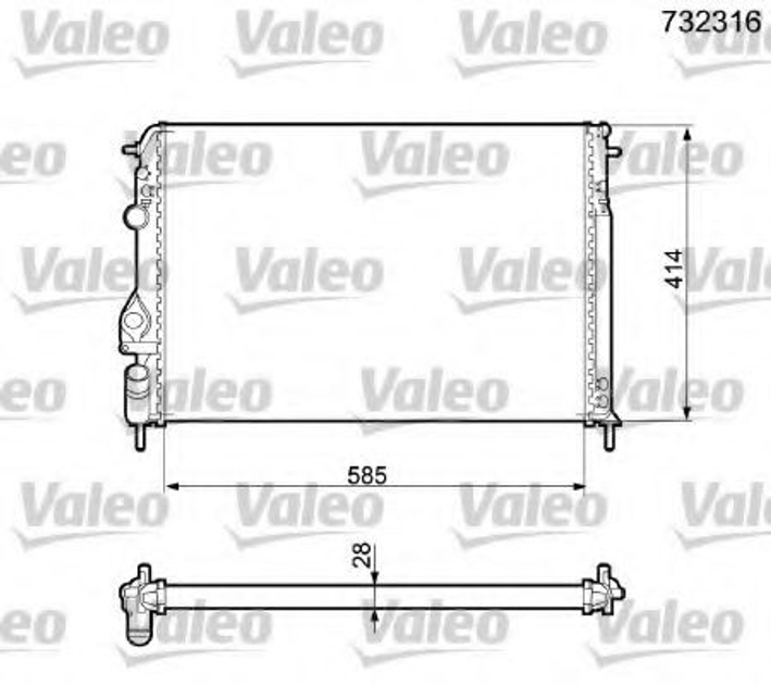 Радиатор Valeo (732316) - изображение 1