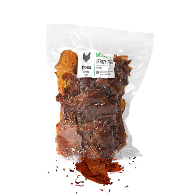 Джерки Meatvill курица терияки вакуум 500г - Фото 1 Джерки Meatvill курица терияки вакуум 500г - изображение 1