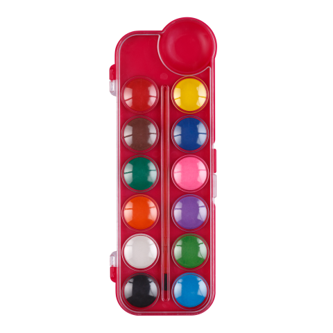 Акварель 12кол. ZiBi KIDS Line 6559-10 рожева пласт.уп. з кистью, суха (24) /ZB.6559-10/ - зображення 2