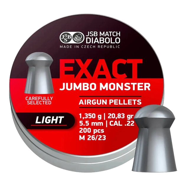 Пульки JSB Jumbo Monster Light 5,52 мм 1.35 г (m429040) - изображение 1