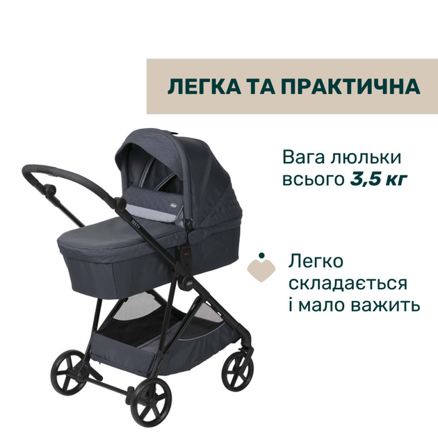 Коляска Chicco 2 в 1 Seety чорная (m428735) - изображение 2