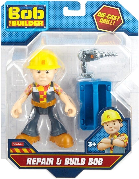 Figurka Fisher Price Bob The Builder Minifigurka z wiertarką 13 cm (0887961206111) - obraz 1