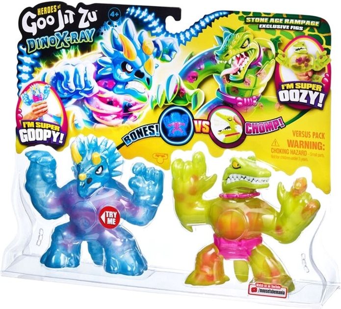 Набір фігурок Toys Goo Jit Zu Dino X-Ray Tritops vs Shredz (0630996411933) - зображення 1