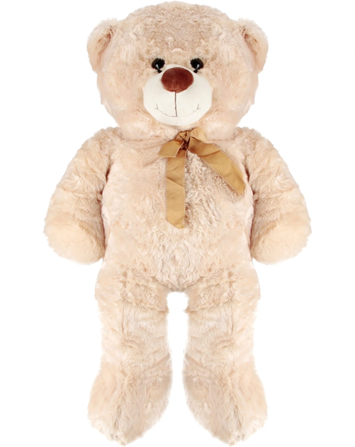 Maskotka Madej Miś z kokardą w beżowym kolorze 100 cm (5903631458163) - obraz 3