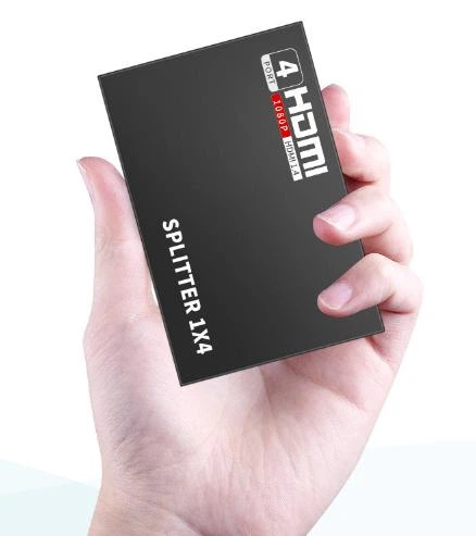HDMI сплиттер FULL HD 2k 1080 на 4 порта 1 вход ->на 4 экрана разветвитель Splitter разветвитель повторитель (555281274-1) Черный - изображение 9