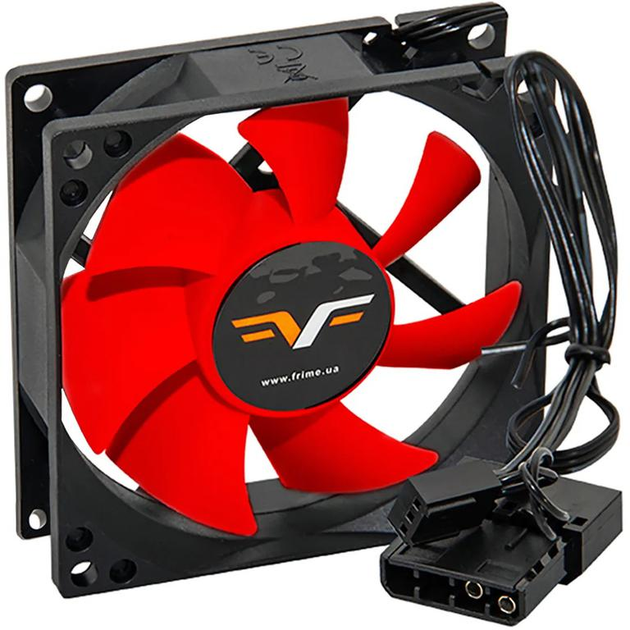 Вентилятор FRIME FRF80 BLACK/ RED 3PIN (FRF80HB3) - изображение 1