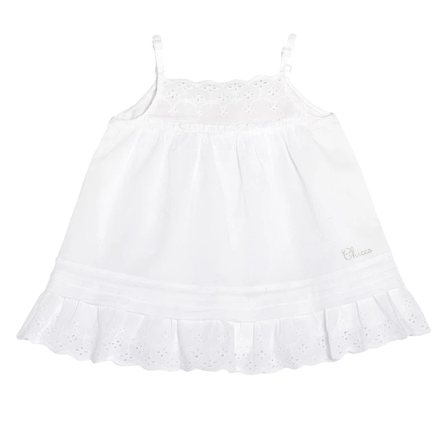 Сукня для дівчинки Chicco 091.93613.033 80 см Білий - Фото 1 Сукня для дівчинки Chicco 091.93613.033 80 см Білий - зображення 1
