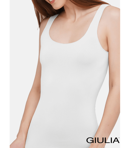 Бесшовная майка из микрофибры GIULIA - Giulia - TANK - S/M - White (Белый) - Фото 1 Бесшовная майка из микрофибры GIULIA - Giulia - TANK - S/M - White (Белый) - изображение 1