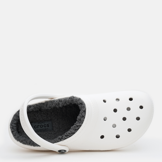 Жіночі крокси утеплені Crocs Classic Lined Clog 203591-10M 41-42 (M8/W11) Білі (0191448251434) - зображення 5