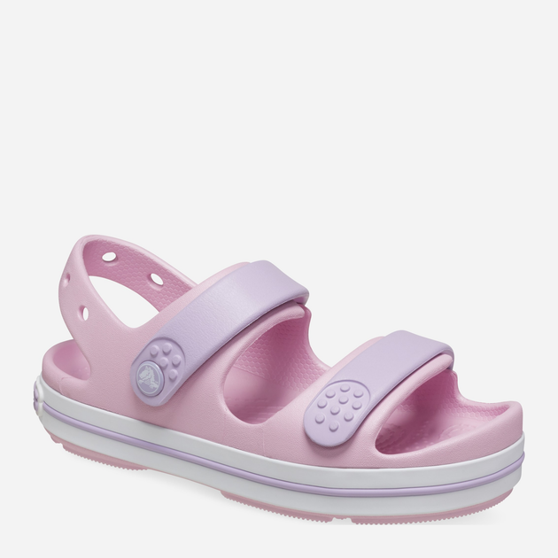 Дитячі сандалії для дівчинки Crocs Crocband Cruiser Sandal T Kids 209424-84I 23-24 (C7) Рожеві (0196265604746) - зображення 2