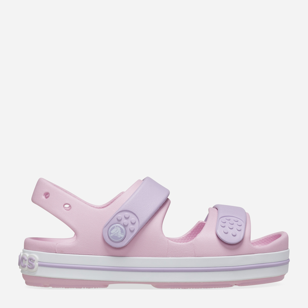 Sandały dziecięce dla dziewczynki ortopedyczne Crocs Crocband Cruiser Sandal T Kids 209424-84I 24-25 (C8) Różowe (0196265604753) - obraz 1