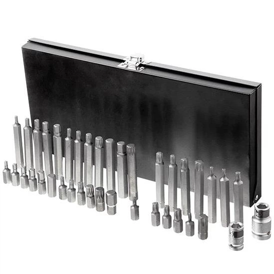 Набор звезд и шестигранников Intertool 40 шт torx hex spline инструментальная сталь удлиненные в кейсе (000006285) - изображение 4