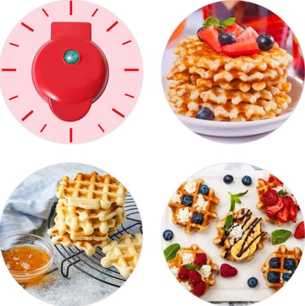 Вафельница Waffle Maker с антипригарным покрытием 064j - изображение 2