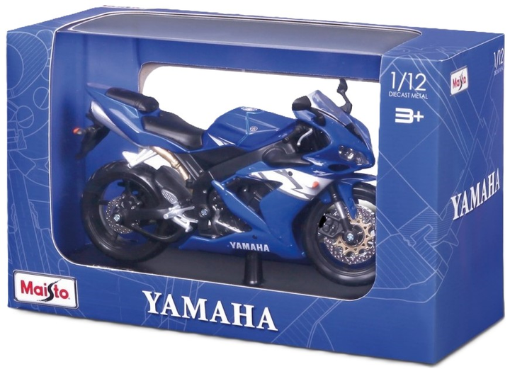 Model motocykla metalowy Maisto Yamaha YZF-R1 z podstawką 1:12 (090159327127) - obraz 2