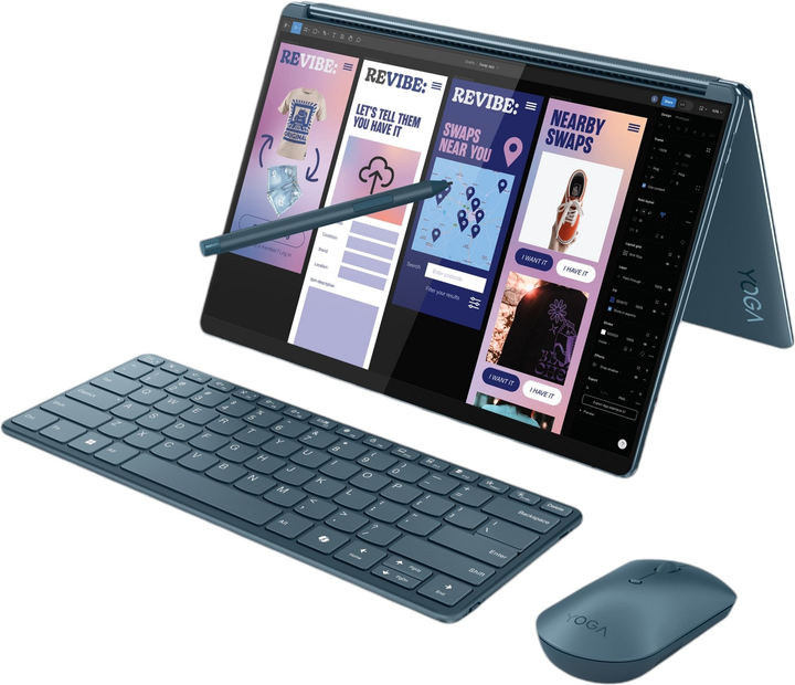 Laptop Lenovo Yoga Book 9 13IMU9 (83FF0020PB) Tidal Teal + firmowa mysz - obraz 10