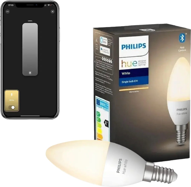 Inteligentna lampa Philips Hue E14 5.5W 2700K White (8718699671211) - obraz 1