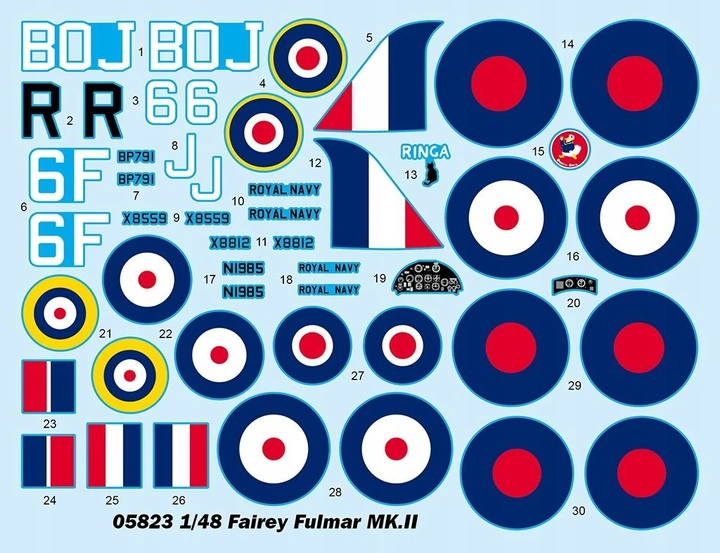 Модель літака для склеювання Trumpeter Fairey Fulmar Mk.II 1:48 (9580208058238) - зображення 3