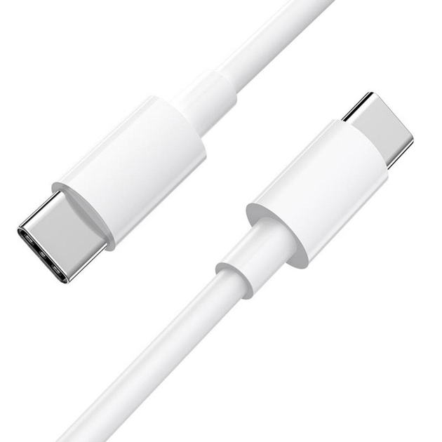 Переходник Borofone BX44 Type-C to Type-C 5A 100W 1m ABS ABS connectors White - Фото 3 Переходник Borofone BX44 Type-C to Type-C 5A 100W 1m ABS ABS connectors White - изображение 3
