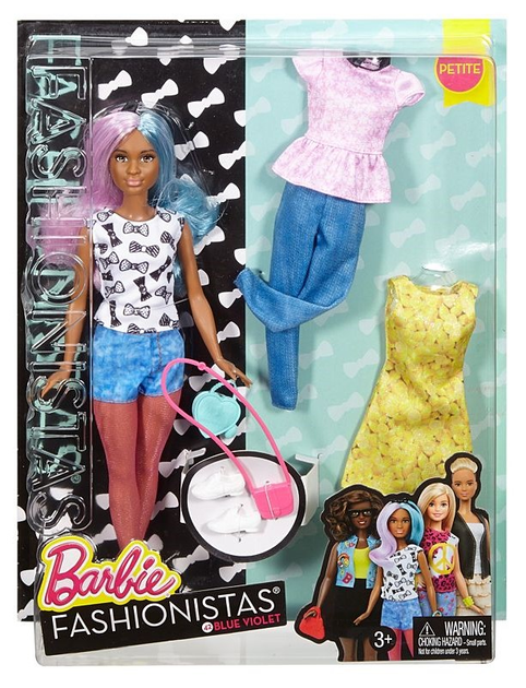 Лялька Mattel Barbie Fashionistas Blue Violet Petite 26 см (0887961352504) - зображення 1