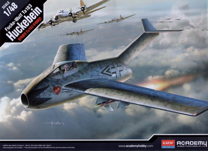 Model do sklejania Academy Samolot Focke-Wulf TA183 Huckebein 1:48 (8809258926207) - obraz 1